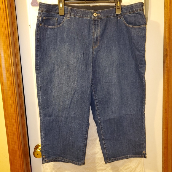 CJ Banks Denim - CJ Banks dark denim capris sz 20W